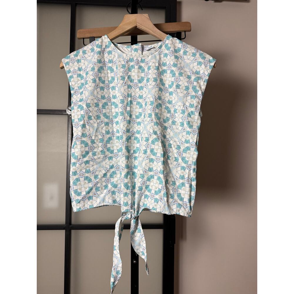 pleat Tie Front Tank Top Size Girl's 14